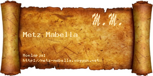 Metz Mabella névjegykártya